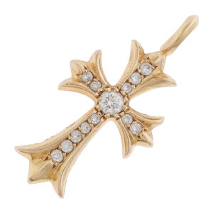 Nn[c CHROME HEARTS 22K ^Cj[t@bgNX PAVE DIA CRS F TINY yS[hlbNXgbv `[ pF _Chz lbNX y_g Vo[925 Y fB[X lC