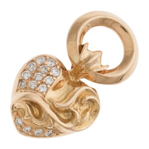 Nn[c(chrome hearts) 22K n[g PAVE DIA HEART yS[hlbNXgbv `[ pF _Chz