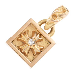 Nn[c CHROME HEARTS 22K t[hCHvX 1P DIA FRAMED CH PLUS yS[hlbNXgbv `[ _Chz lbNX y_g Vo[925 Y fB[X lC Ki