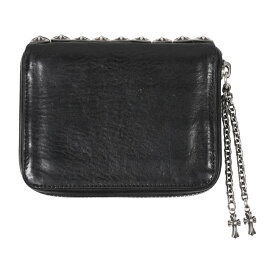 クロムハーツ CHROME HEARTS 3サイドジップ サイドピラミッドスタッズ 3 SIDE ZIP 【シルバー折り財布 ラウンドジップ】 アクセサリー シルバー925 メンズ レディース 人気 正規品