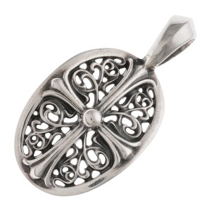 Nn[c CHROME HEARTS NVbNI[o CLASSIC OVAL yVo[lbNXgbv `[z lbNX y_g Vo[925 Y fB[X lC Ki