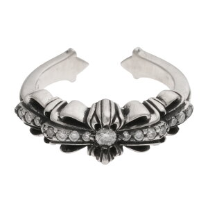 Nn[c CHROME HEARTS xCr[NVbN_ut[NX PAVE DIA BABY CLASSIC DBL FLORAL CROSSyVo[O pF _Chz 6 O w Vo[925 Y fB[X l