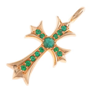 Nn[c CHROME HEARTS 22K ^Cj[t@bgNX PAVE EM CRS F TINY yS[hlbNXgbv `[ pF Ghz lbNX y_g Vo[925 Y fB[X lC 