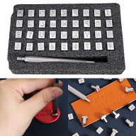 レザークラフト 刻印セット 6.5mm 4mm 刻印 打刻印セット 打刻印ポンチ 刻印ポンチ レザーポンチ レザー…