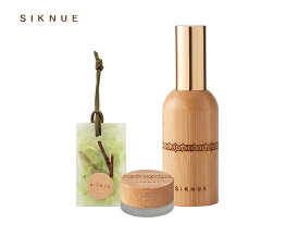 『公式ショップ』北海道　SIKNUE シクヌ 　アロマ　「オードトワレ・ソリッドパフューム・ミニポプリバー」フレグランスデュオ　ギフトセット（木）