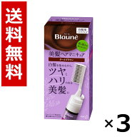 ブローネ 美髪ヘアマニキュア ダークブラウン クシつき 72g × 3個／送料無料 花王 ブローネ 白髪染め ヘ…