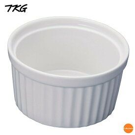 TKG　アミューズメント　陶器スフレ　BA3263　300cc　RAM-C6[関連：遠藤商事 業務用 陶器 食器 ココット 耐熱 オーブン 電子レンジ対応 ラメキン ラムカン デザート ディップ]