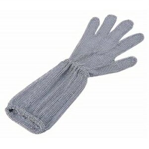 ニロフレックス 2000 ロングカフ付 メッシュ手袋 5本指 片手 S LC-S5-MB0 オールステンレス STB-70[関連:niroflex 作業用手袋 DIY 工具 安全 保護用品 耐切創手袋 ステンレス手袋 清掃 機