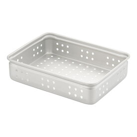 アルミ　穴明　番重　中　110　ABV-59［関連：AKAO アカオアルミ 業務用 運搬具 食品 ばんじゅう ボックス バット コンテナ］