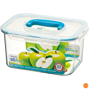 ロック&ロック ビスフリー テーブルトップコンテナー レクタングル ハンドル付 LBF571 4.0L ALL-23[関連:LOCK&LOCK レンジ対応 食器洗浄機対応 食品 保存容器 スタッキング 収納 コンテナ