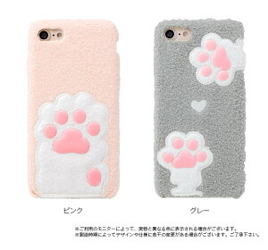 iPhone,ケース,カバー,肉球,にくきゅう,ファー,猫,動物,アニマル,かわいい,ふわふわ,もこもこ,女子,女性,