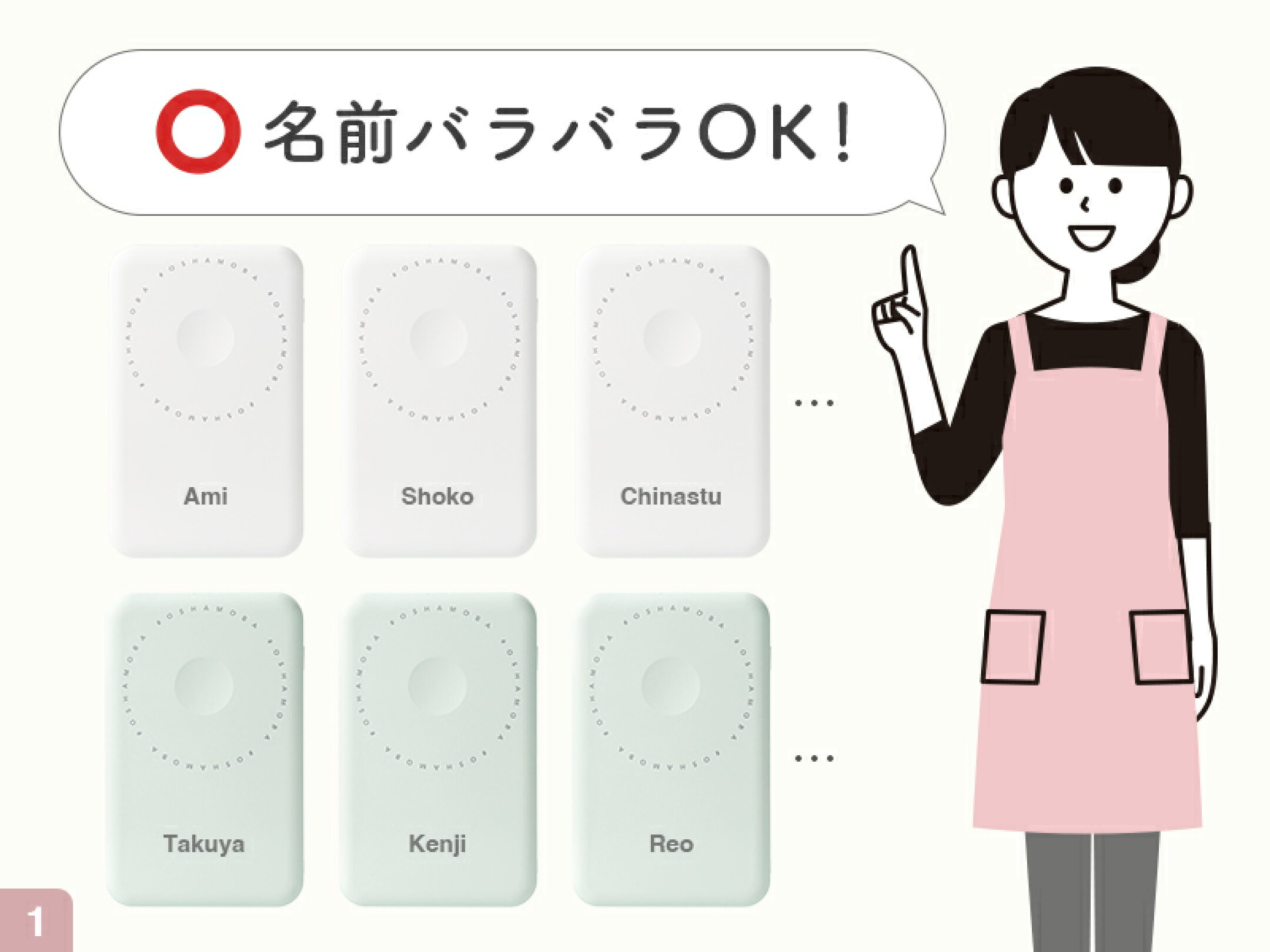 名前バラバラでの注文に対応します！