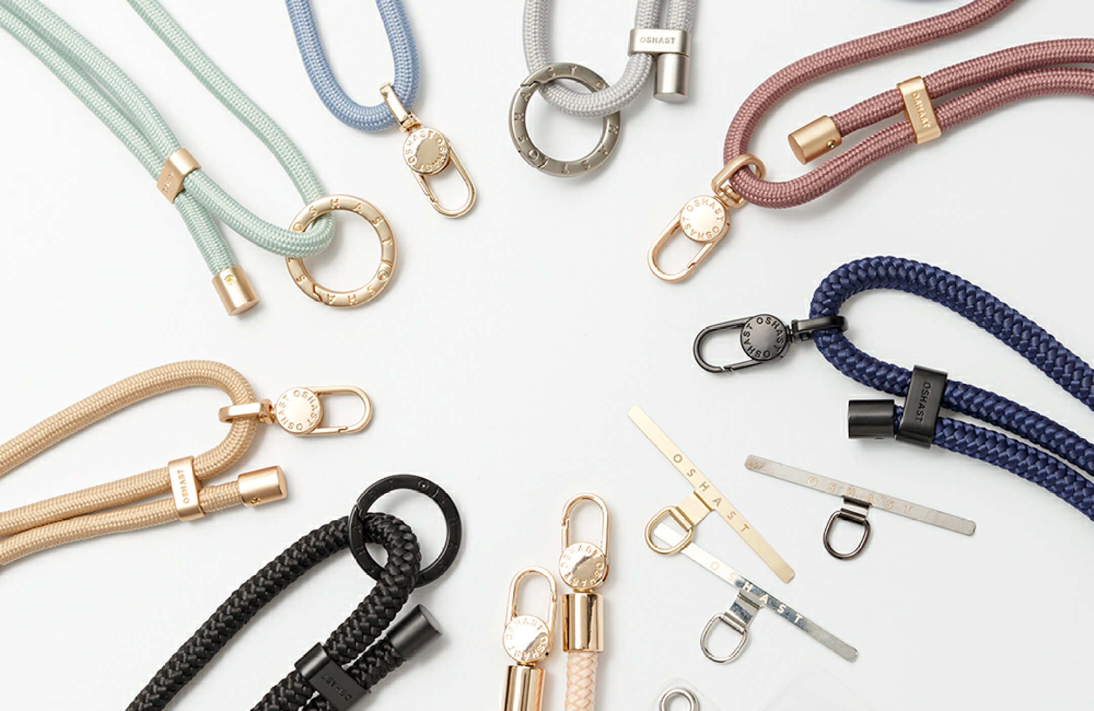 カラバリ豊富！金具×紐の自由な組み合わせ