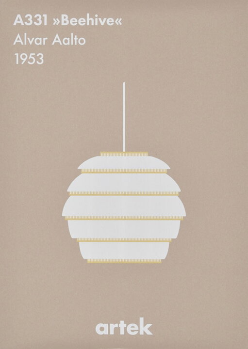 楽天市場 ポスター 北欧 おしゃれ かわいい モノクロ Artek アルテック A331 Pendant Beehive ビーハイヴ ポスター 50 70cm 50x70cm 北欧デザイン 北欧インテリア ギフト Cortina 北欧生地と雑貨のお店
