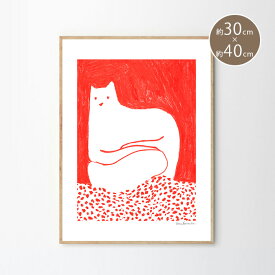 THE POSTER CLUB ポスタークラブ ポスター Cat in Red 30×40cm