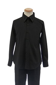 カラーワイシャツ【黒 ブラック】【S～LL】コスプレ 衣装 シャツ 無地 カラーシャツ アパレル