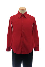 カラーワイシャツ【レッド 赤】【S～LL】コスプレ 衣装 シャツ 無地 青 カラーシャツ アパレル