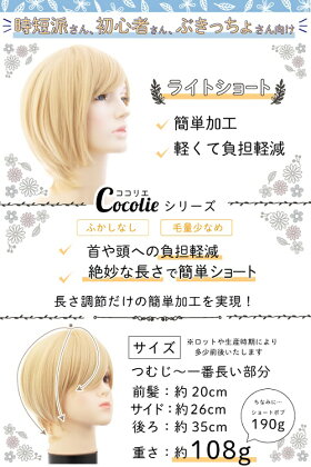 楽天市場 ライトショート ナチュラルブラック ウィッグネット付 コスプレウィッグ ボブウィッグ ショートウィッグ 楽 軽い 安い 耐熱 Ls Bk ウィッグ コスプレ Swallowtail