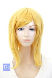 サイドロング 【レモンイエロー】【ウィッグネット付】 黄 イエロー 黄色 コスプレウィッグ 耐熱 ハロウィン 夏コミ 文化祭 宴会 忘年会 激安 格安 イベント パーティーグッズ(011 mlo-npss78)