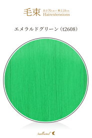 毛束 70x100cm【エメラルドグリーン】 緑 グリーン 緑色 耐熱 毛束ウイッグ(035 ex-t2608)