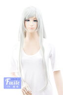 ウィッグ ロング ストレート 77cm【ホワイトアッシュ】【ウィッグネット付】コスプレウィッグ 耐熱 コス …