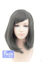 ミディアム 【オックスブラック】【ウィッグネット付】コスプレウィッグ ミディアムウィッグ 耐熱(028 mi-t0403)