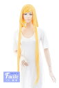 ウィッグ スーパーロング110cm【レモンイエロー】【ウィッグネット付】 黄 イエロー 黄色 コスプレウィッグ 耐熱 コス パーティー コスチューム 変装 仮装 アニメ 学園祭 新年会 結婚式(045 slo-npss78)