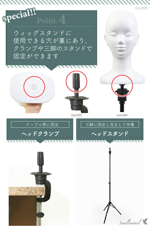 楽天市場 新発売 等身サイズ 発泡スチロール ヘッド マネキン 頭 顔 トルソー 軽い ディスプレイ スワローテイルオリジナル ウィッグ コスプレ Swallowtail