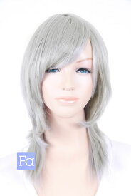 ウルフレイヤー 【ジョーカーシルバー】【ウィッグネット付】 コスプレウィッグ ウルフウィッグ 耐熱(wlf-b0008)