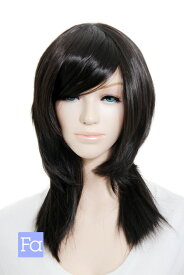 ウィッグ ウルフレイヤー 【黒 ナチュラルブラック】【ウィッグネット付】ウルフ ウイッグ 黒髪 耐熱 ハロウィン 夏コミ 文化祭 宴会 忘年会 激安 格安 イベント パーティーグッズ (wlf-bk)