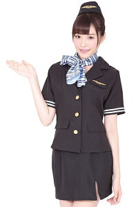 コスプレスチュワーデスキャビンアテンダント制服CAフライトスッチーエアホステス客室乗務員フライトアテンダント仮装衣装ジャケットスカーフミニスカコスチュームセクシー大人