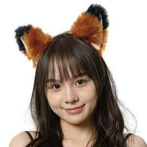 コスプレ小物 エロコス もふもふ耳カチューシャ (茶×黒) 茶×黒 カチューシャ 帽子 アクセサリー ヘッドアクセサリー アイドル アニメ ゲーム 漫画 ハロウィン セクシー コスチューム 衣