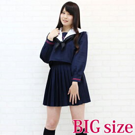 お嬢様学院セーラー服（冬服） BIG コスプレ 可愛い 制服 スクール セーラー ブレザー ジャンパースカート 学生服 女子高生 アニメ アイドル 大きいサイズ 男女兼用 レディース メンズ 女装 男の娘 余興 大人 コスチューム 衣装