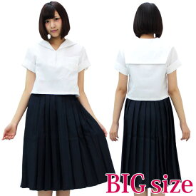 神戸の女子高等学校（夏服） BIG コスプレ 可愛い 制服 スクール セーラー ブレザー ジャンパースカート 学生服 女子高生 アニメ アイドル 大きいサイズ 男女兼用 レディース メンズ 女装 男の娘 余興 大人 コスチューム 衣装