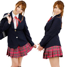 放課後ギャル コスプレ 可愛い 制服 スクール セーラー ブレザー ジャンパースカート 学生服 女子高生 アニメ アイドル ハロウィン イベント 余興 仮装 大人 コスチューム セクシー 衣装