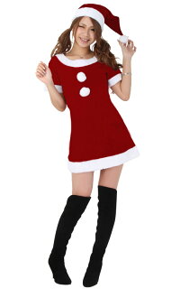 クリスマスサンタトナカイサンタコス可愛いワンピースドレスパーティーイベントサンタクロースセクシー大人仮装コスプレコスチューム衣装