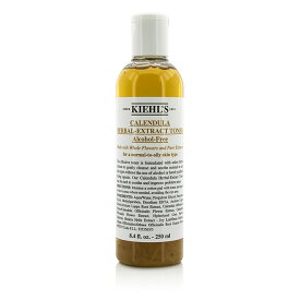 キールズ カレンデュラハーバルエクストラクト　アルコールフリートナー ( 普通・オイリー肌 ) 250ml Kiehl's Calendula Herbal Extract Alcohol-Free Toner - For Normal to Oily Skin Types 250ml 送料無料 【楽天海外通販】