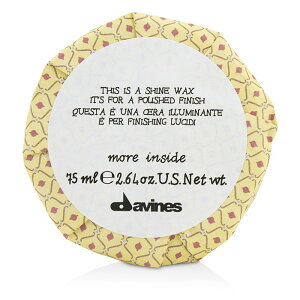 �_���B�l�X ���A�C���T�C�h �f�B�X�C�Y�A�V���C�����b�N�X (�������ꂽ�d�オ��) 2.64oz Davines More Inside This Is A Shine Wax (For A Polished Finish) 75ml �������� �y�y�V�C�O�ʔ́z