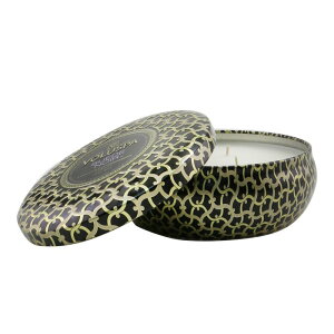 {Xp 3 Wick Decorative Tin Candle - Suede Noir 12oz Voluspa 3 Wick Decorative Tin Candle - Suede Noir 340g  yyVCOʔ́z