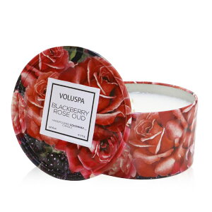{Xp 2 Wick Tin Candle - Blackberry Rose Oud 170g  yyVCOʔ́z Voluspa 2 Wick Tin Candle - Blackberry Rose Oud 170g  yyVCOʔ́z