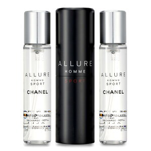 �V���l�� �A�����[���I���@�X�|�[�c�I�[�h�g�����g���x�� ( 2x�l�ւ� ) 3x20ml Chanel Allure Homme Sport Eau De Toilette Travel (With Two Refills) 3x20ml �������� �y�y�V�C�O�ʔ́z