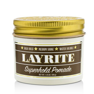 CCg X[p[z[h|}[h (z[hA~fBAVCAŐ􂢗܂) 120g Layrite Superhold Pomade (High Hold, Medium Shine, Water Soluble) 120g  yyVCOʔ́z