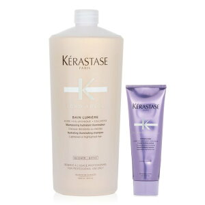 �P���X�^�[�[ Blond Absolu Set 2: Shampoo  Fortifying Treatment (Lightened or Highlighted Hair) 2pcs Kerastase Blond Absolu Set 2: Shampoo  Fortifying Treatment (Lightened or Highlighted Hair) 2pcs �������� �y�y�V�C�O�ʔ́z