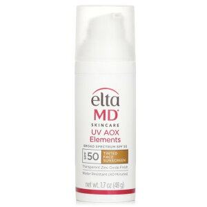 G^MD UV AOX Elements Tinted Mineral Face Sunscreen SPF 50 48g EltaMD UV AOX Elements Tinted Mineral Face Sunscreen SPF 50 48g  yyVCOʔ́z