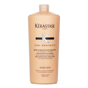 �P���X�^�[�[ Curl Manifesto Bain Hydratation Douceur Shampoo Gentle Creamy Shampoo For Curly, Very Curly &Coily Hair (Salon Size) 1000ml �������� �y�y�V�C�O�ʔ́z