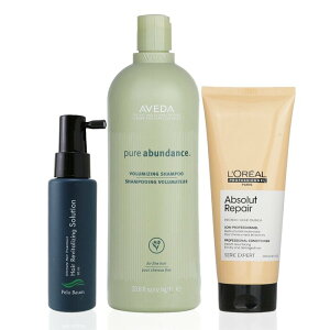 �y���o�[�� Pelo Baum Hair Revitalizing Solution 60ml + Aveda Volumizing Shampoo 1000ml + L'Oreal Resurfacing Conditioner 200ml 3pcs �������� �y�y�V�C�O�ʔ́z