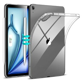 iPad Air 11インチ(M2) ケース (2024)専用、iPad Air 第5/4世代 ケース(2022/2020)、スリム＆軽量、耐黄変性、透明背面カバー、Pencil Pro/USB-C対応、Zeroシリーズ、クリア