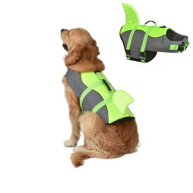 ペット 犬用ライフジャケット 水泳救命胴衣 小型犬 中型犬 大型犬 猫用 救急服 水遊び用 運動用 犬 水泳必需品 犬の安全を守る 保護 高浮力 反射ライン 干しやすい