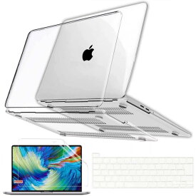 MacBook Pro 13インチ用 透明ケース プラスチック製 保護用ハードシェルカバー&amp;キーボードカバー&amp;キーボードスキン 対応機種：MacBook Pro 13インチ 2016～2020年モデル（A2338 M1/ A2289/ A2251/ A2159/