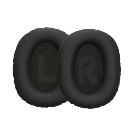 2x ヘッドホンカバー 対応: Logitech G Pro X 交換用イヤーパッド - クッション PUレザー 黒色